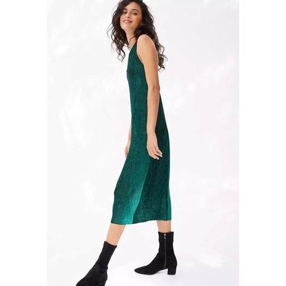 Anthropologie Adrienne Twist-Back Velvet MIDI DRESS XS - Picture 2 of 10